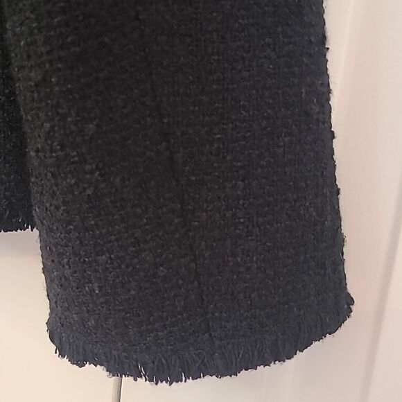 Ann Taylor Black Tweed Flared Peplum Blazer Jacket Size 6 - Picture 7 of 11